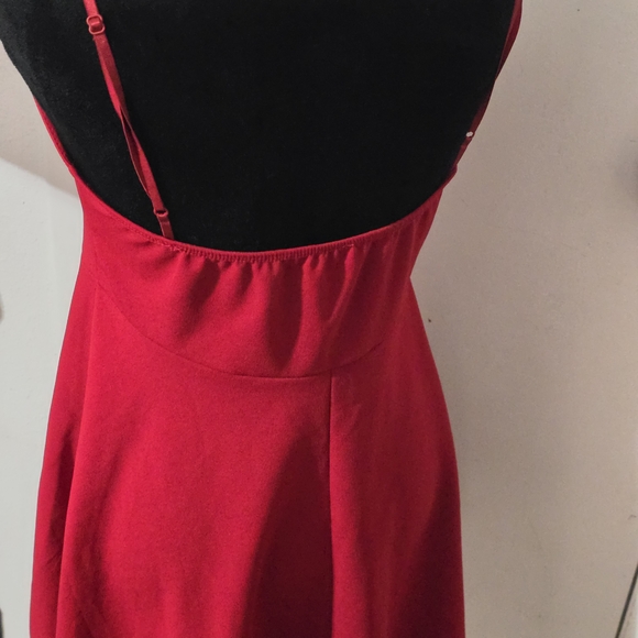 Juniors/womens Semi Formal Special Ocasion Red Dress Size L - Picture 3 of 4
